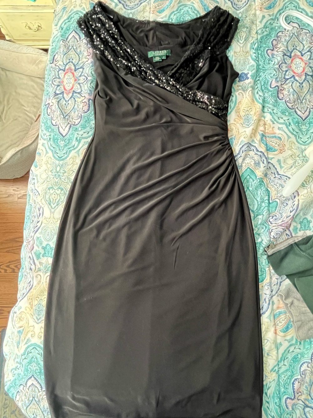 Ralph Lauren Black Sequin-Detailed Dress